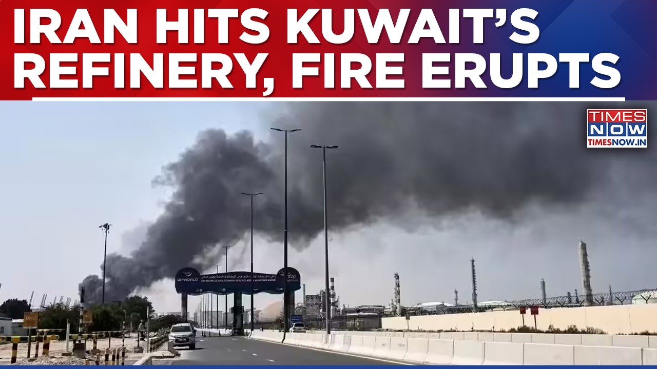 Iran War: Explosion & Fire After Tehran Strikes Kuwait's Oil Refinery With Drones, Watch!