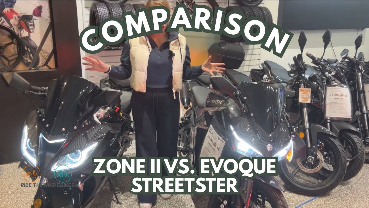 Сравнение электромотоциклов Zone II и Evoque Streetster.