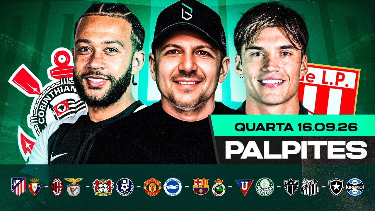 PALPITES DE FUTEBOL PARA O DIA 16 09 2026 (QUARTA-FEIRA) | Boleiros Tips