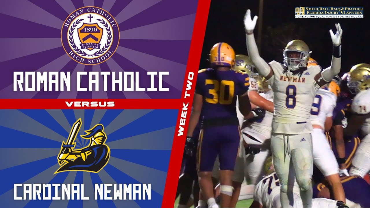 DOWN GOES NO. 1 | Roman Catholic defeats Cardinal Newman in week 2 shootout