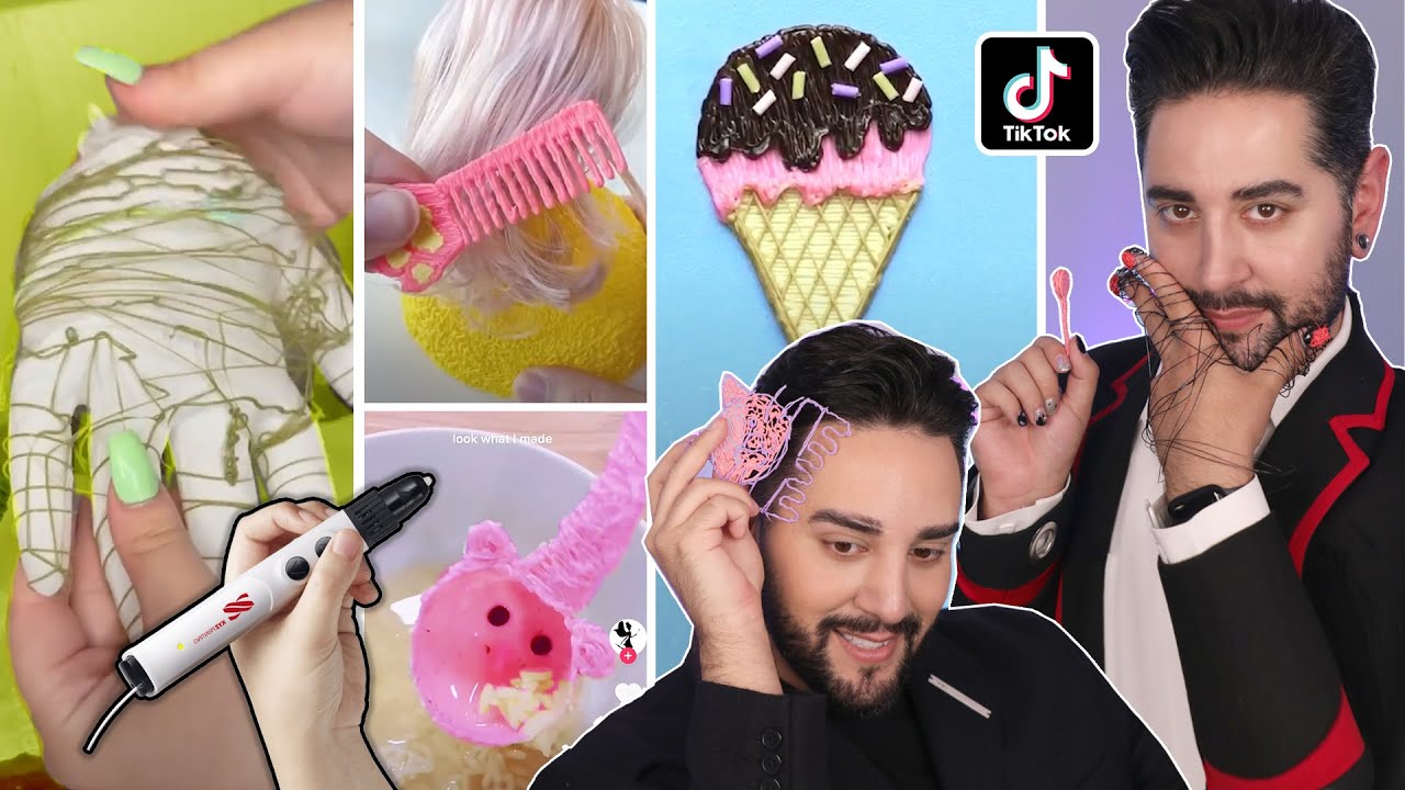 Making Super Cute And Viral 3D Pen Accessories 💜🖤 The Welsh Twins