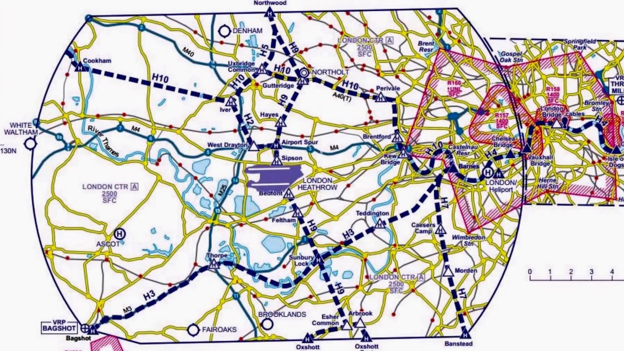 Helicopter Heathrow Crossing- H9 Route