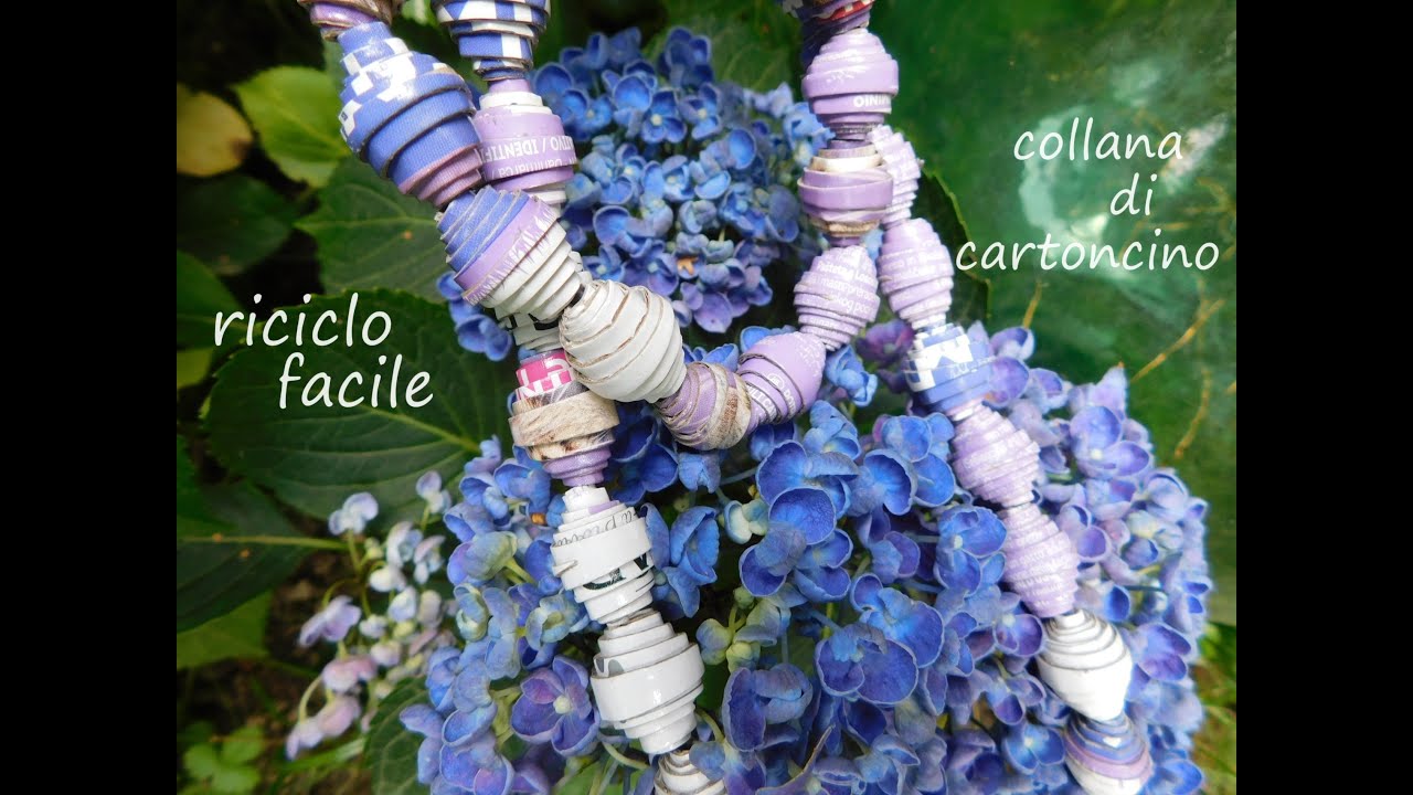 Riciclo del cartoncino e ne faccio una collana