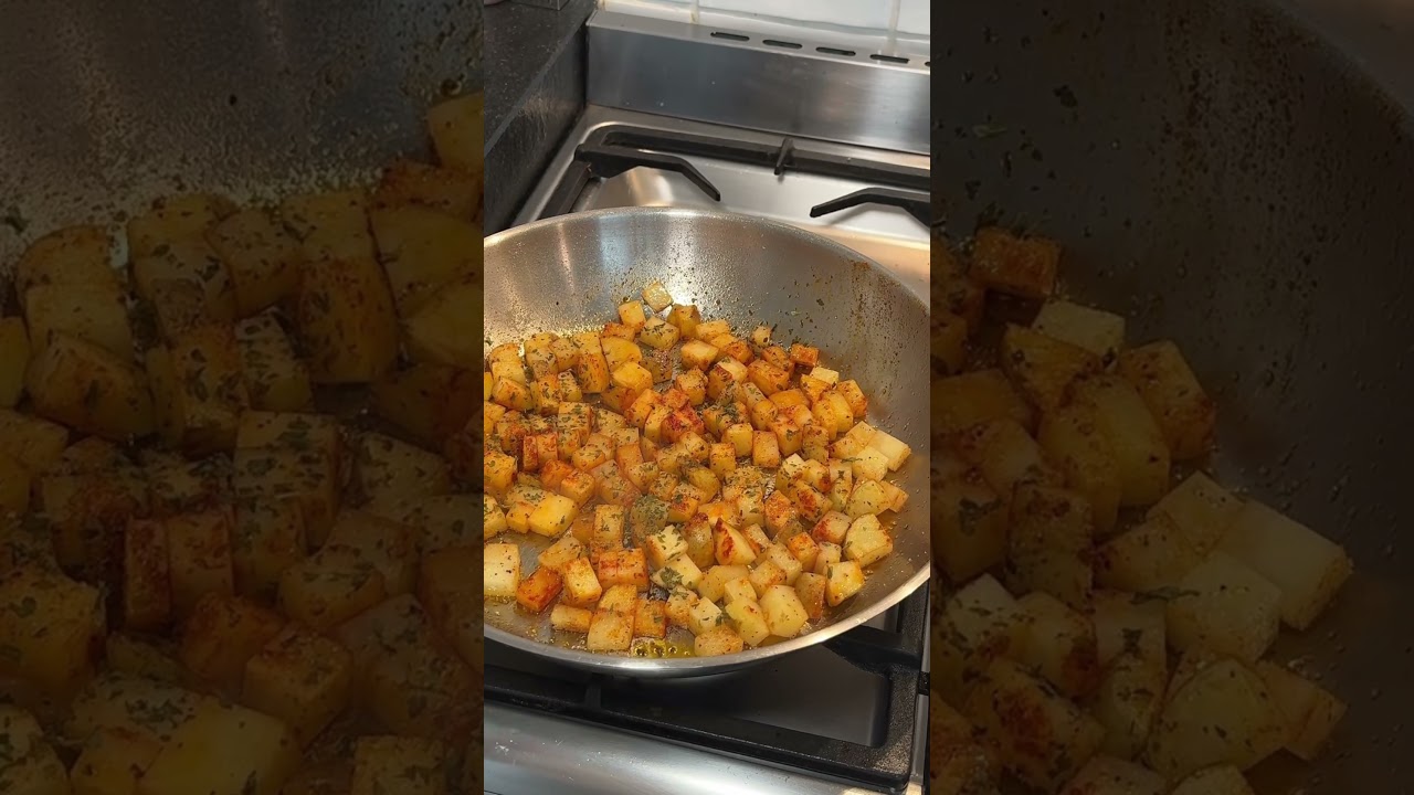 Хрустящий картофель на завтрак #картофель #завтрак #хрустящий #легкийрецепт #еда