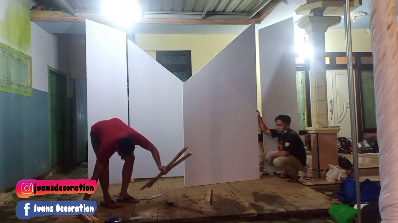 TUTORIAL DEKORASI PERNIKAHAN RUSTIC MENGGUNAKAN TRIPLEK !!!
