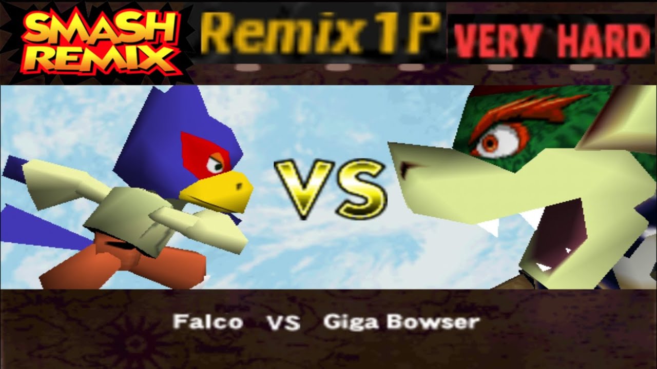 Smash Remix - Classic Mode Remix 1P Gameplay with Falco (VERY HARD)