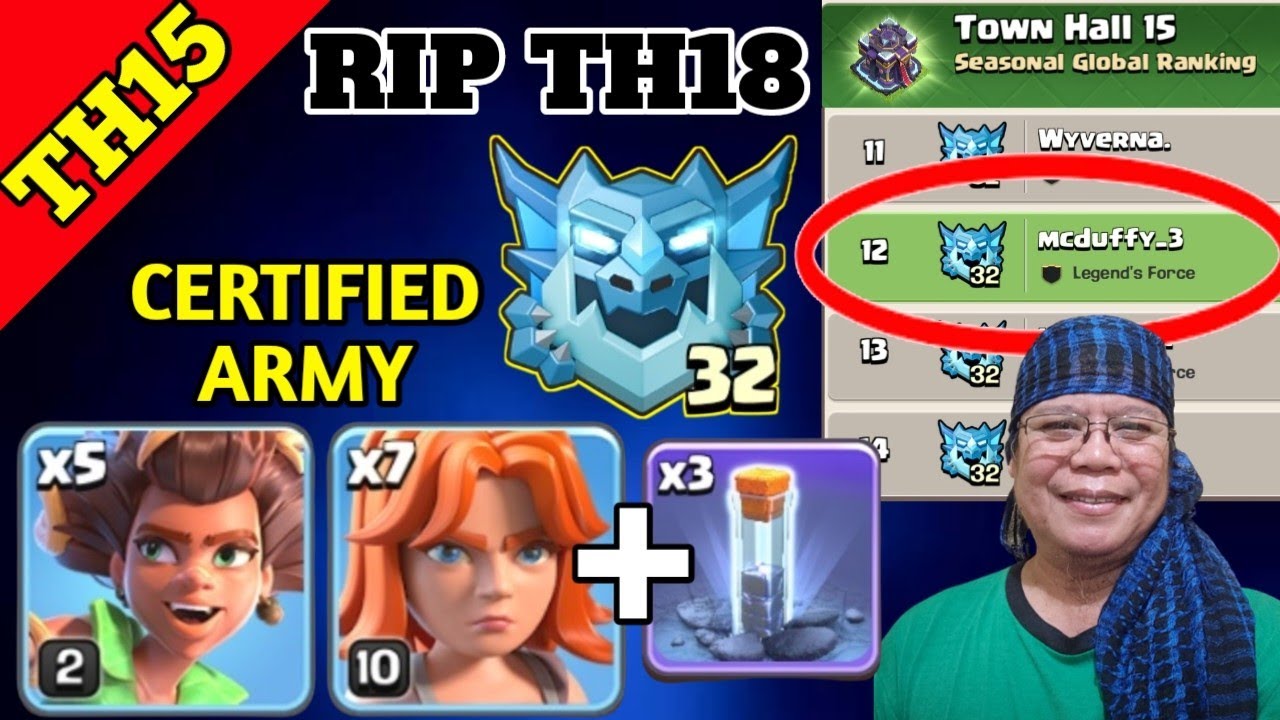Th15 Vs Th18 In E32: This Is How Th18 Destroyed By A Th15 (Clash Of Clans)