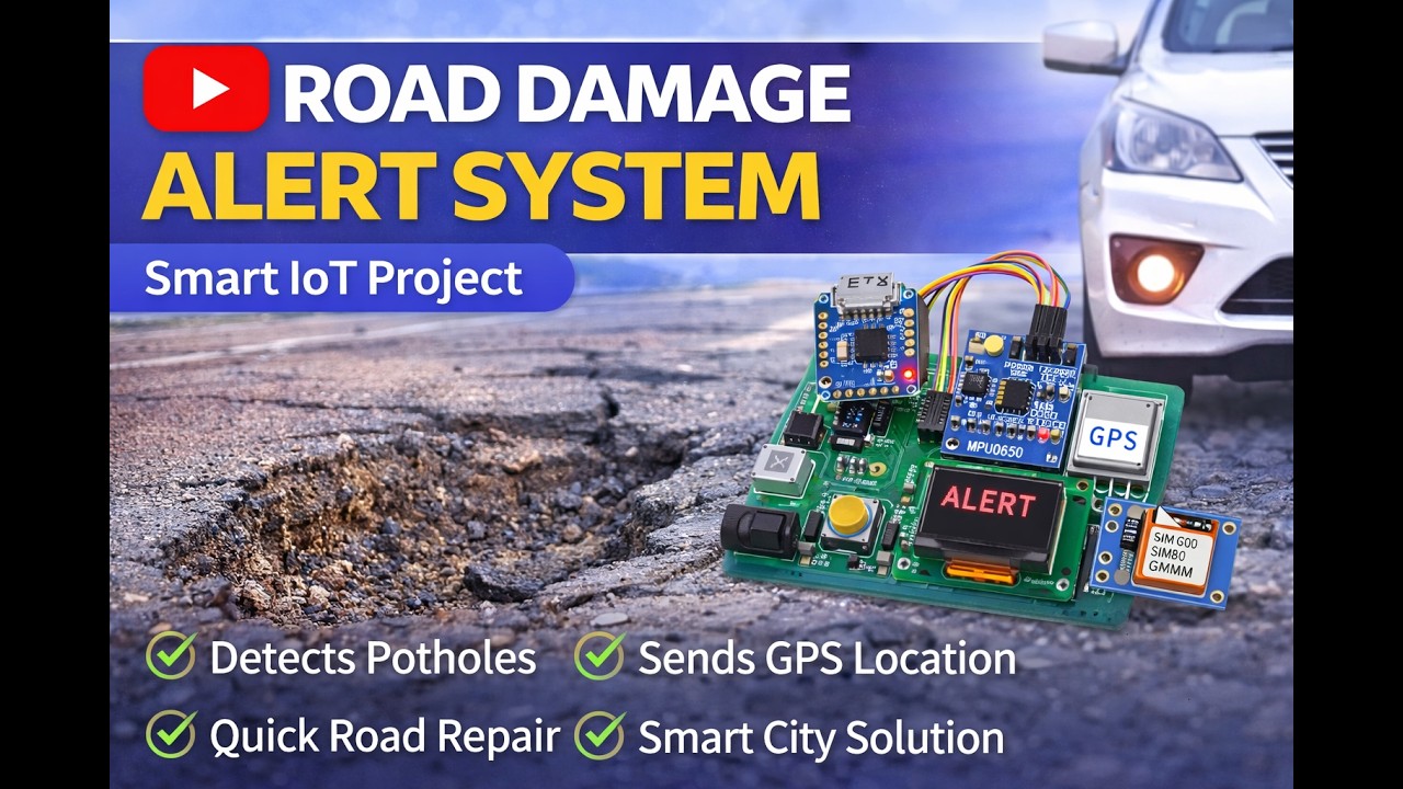 IoT Based Road Damage Alert System | Arduino Pothole Detection Project | Smart City Innovation