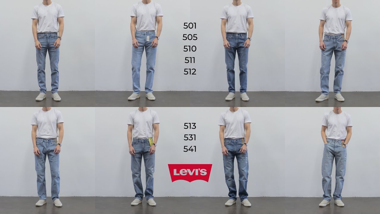 Сравнение 8 моделей джинсов Levi's (узкие, облегающие, зауженные, спортивные и свободные)