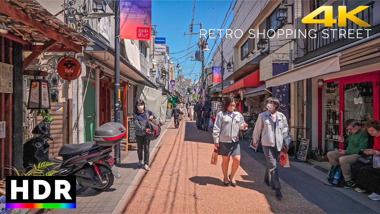 Tokyo Japan - Walk in Yanaka Ginza, Retro Shopping Street【4K HDR】
