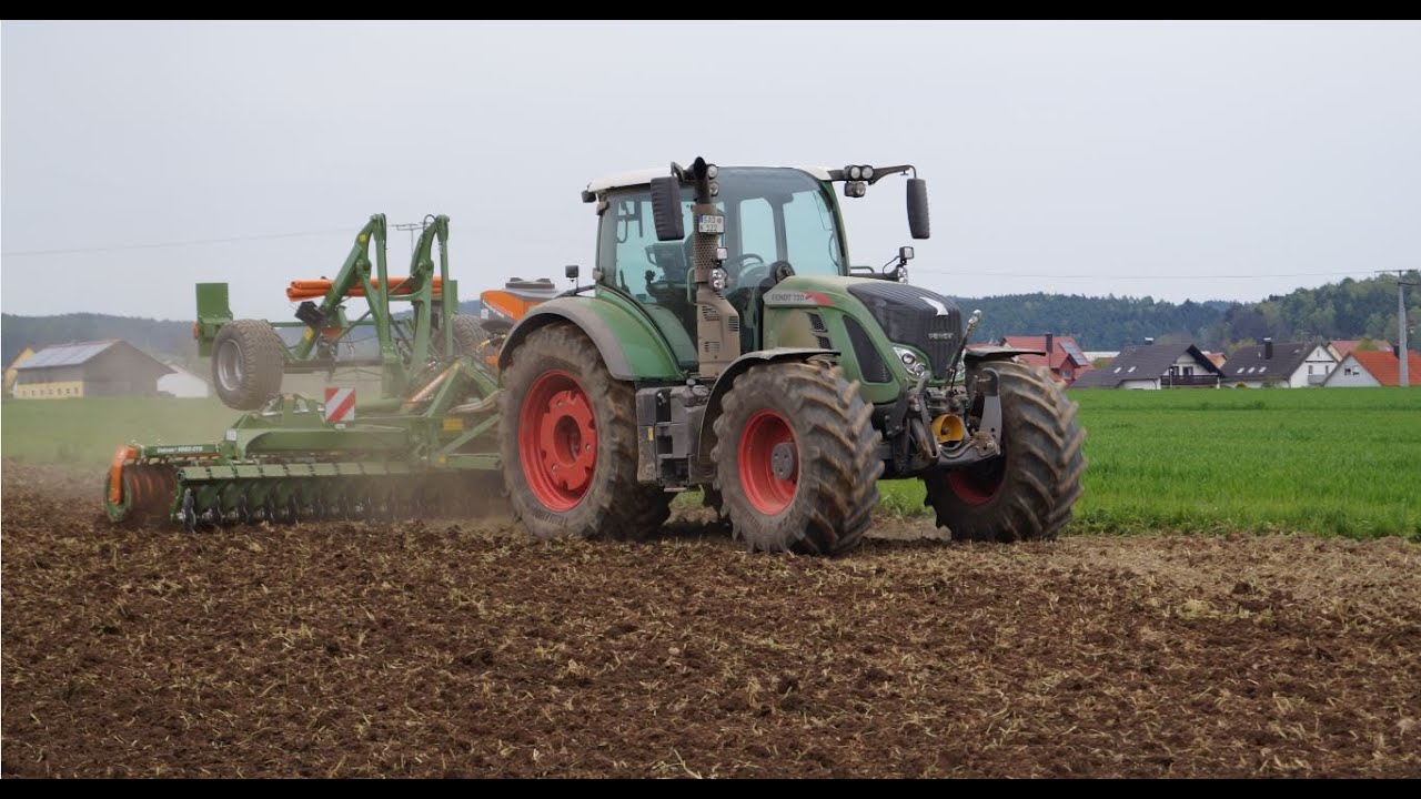 FENDT 720 Vario S4 mit Amazone Catros 5002-2TS