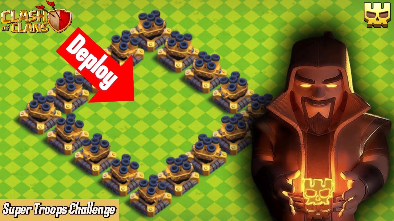 16 MULTI MORTAR Vs All Super Troops | WarVortexX | Clash Of Clans 🎮🔥