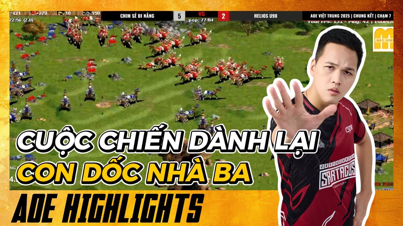40 nghìn khán giả HÀ HỐC MỒM với pha ĐỠ NHÀ của Chim Sẻ Đi Nắng!!! | AoE Highlights #aoe