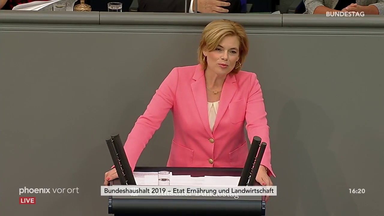 Rede von Julia Klöckner zum Etat für Ernährung und Landwirtschaft am 11.09.18