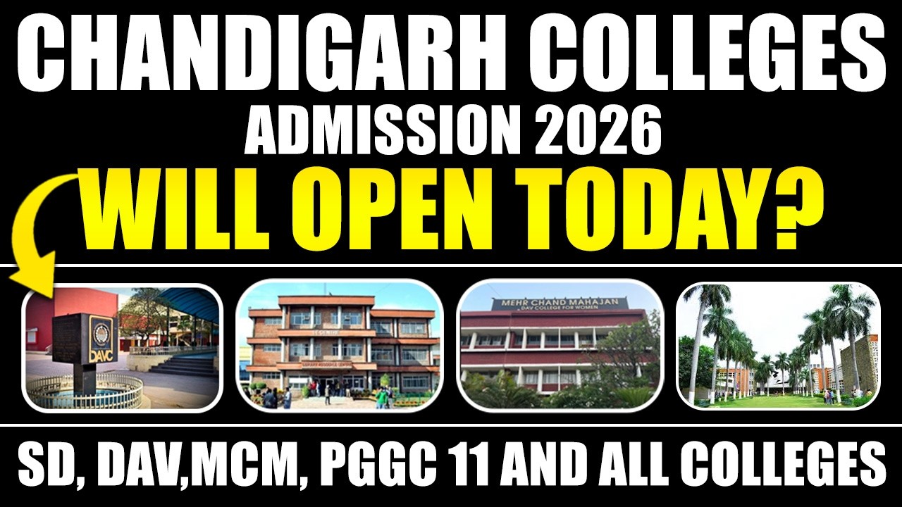 Chandigarh Colleges Admission will open today? SD, DAV,MCM, PGGC 11 Admission 2026