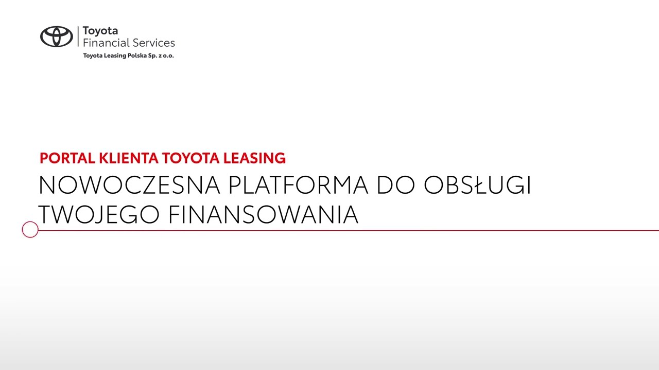 Jak założyć konto w Portalu Klienta Toyota Leasing?