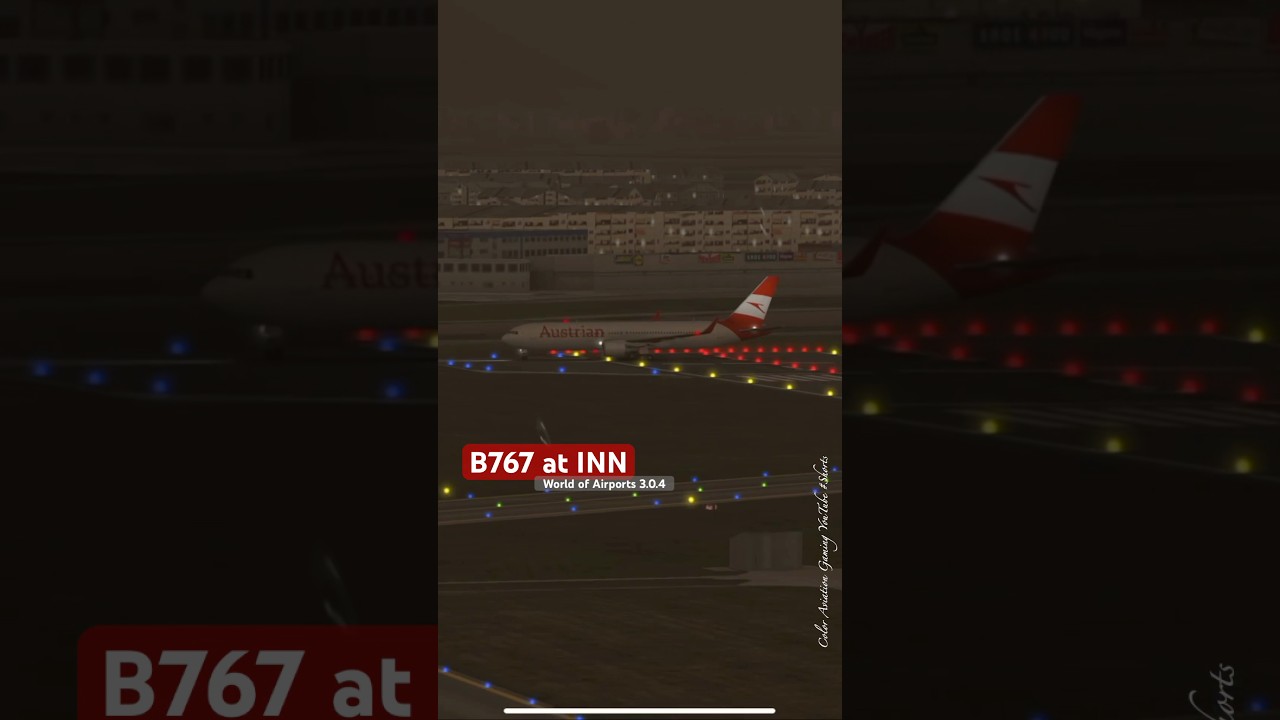 Boeing 767 go around at Innsbruck! World of Airports 3.0.4 New Updates with Austrian Airlines B767