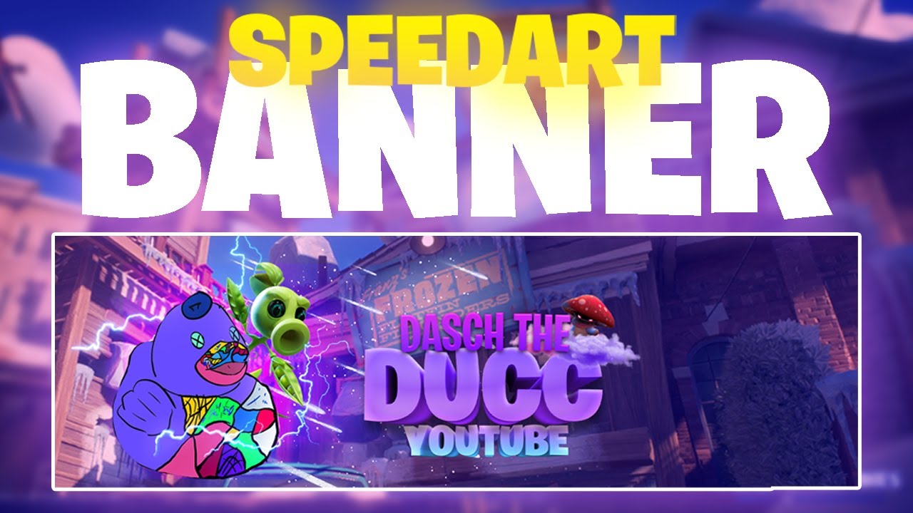 New Channel Banner Speedart! - Plants Vs Zombies Themed Youtube Banner