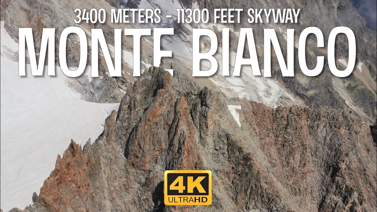 Pointe Helbronner, Mont Blanc. Skyway Monte Bianco | 4K Drone Video