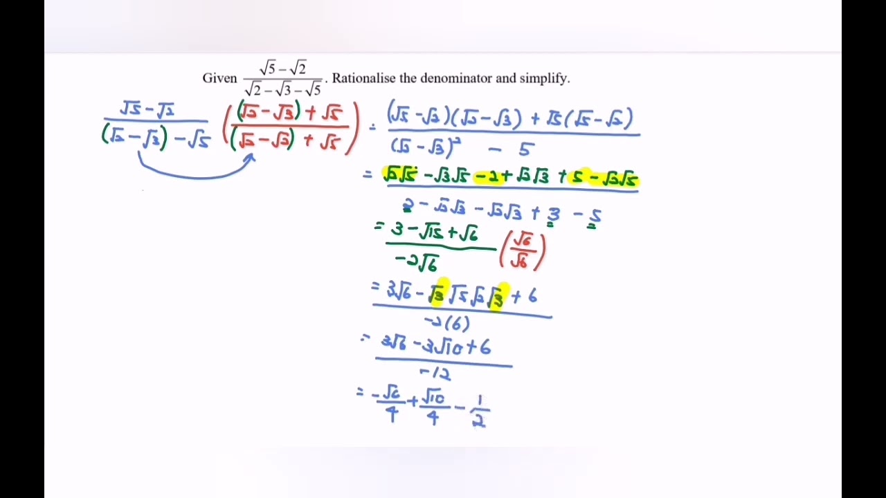 Surds & Inequalities SM015 SET18 E2 Section B-Score A in PSPM I