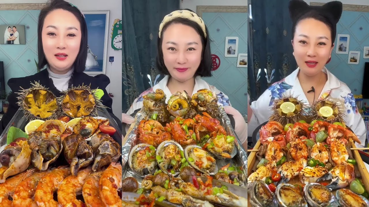 Yummy #392 Seafood 🦐, 🦪, 🐙🤤 🦐🦐. Shrimp  🦐 🦐 Oyster 🦪🦪 ...#mukbang #seafood #yummyfood 