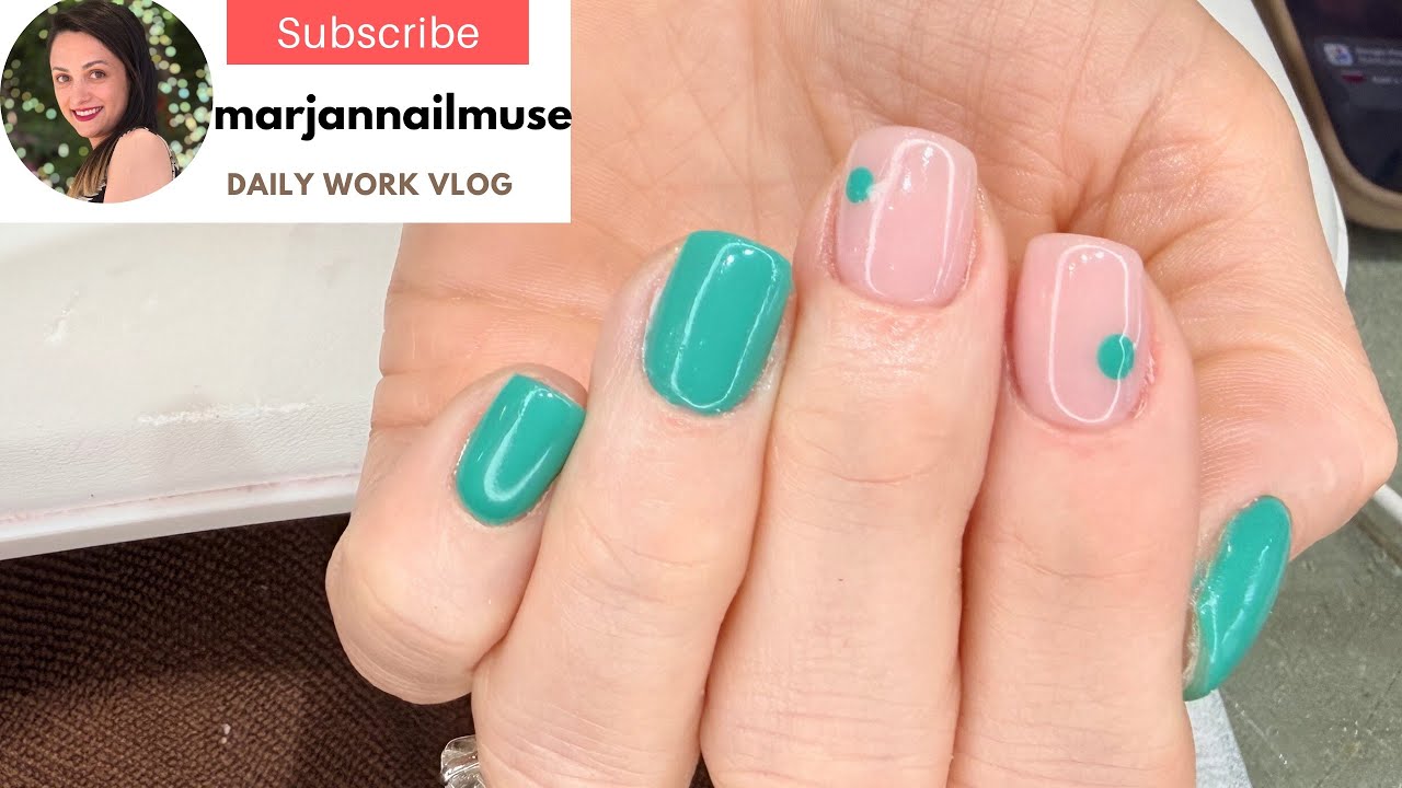 💚Trendy Green Minimalist Nails 💅 Simple Dot Nail Art | Easy Nail Design 2026| listen to the audio 💚