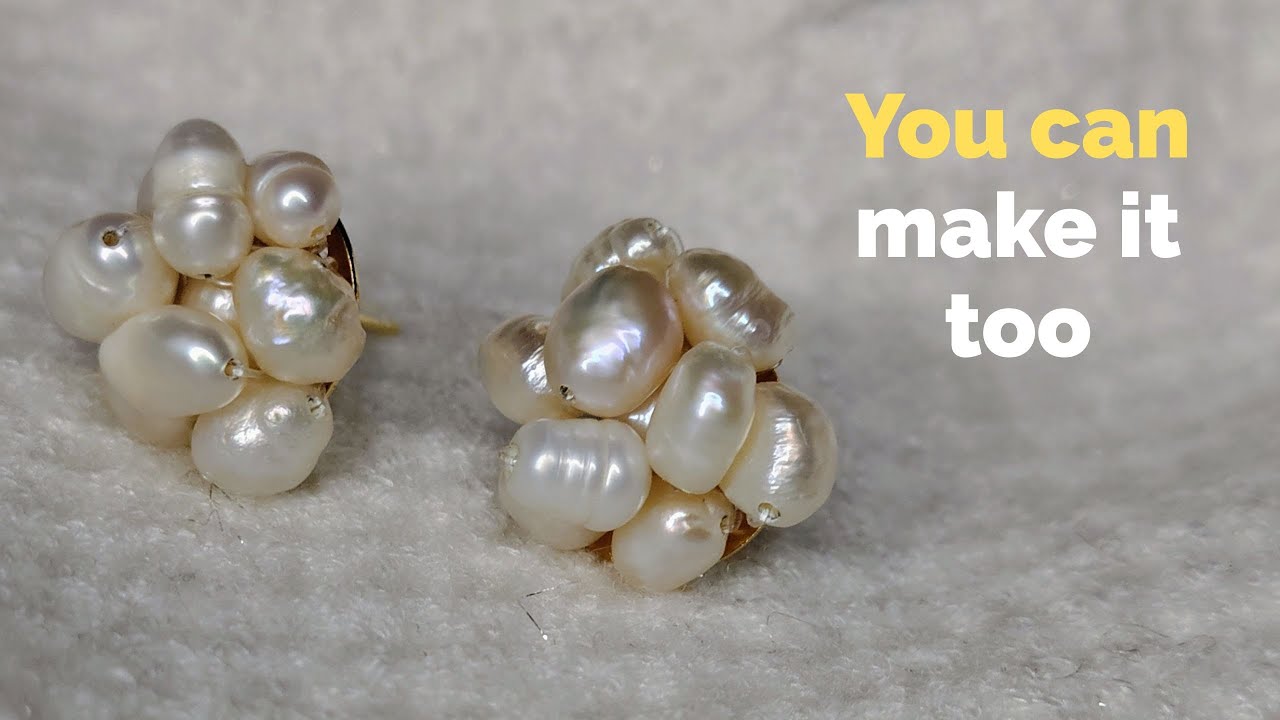 🥇 How to Make Natural Pearl Earrings | DIY Handmade Jewelry