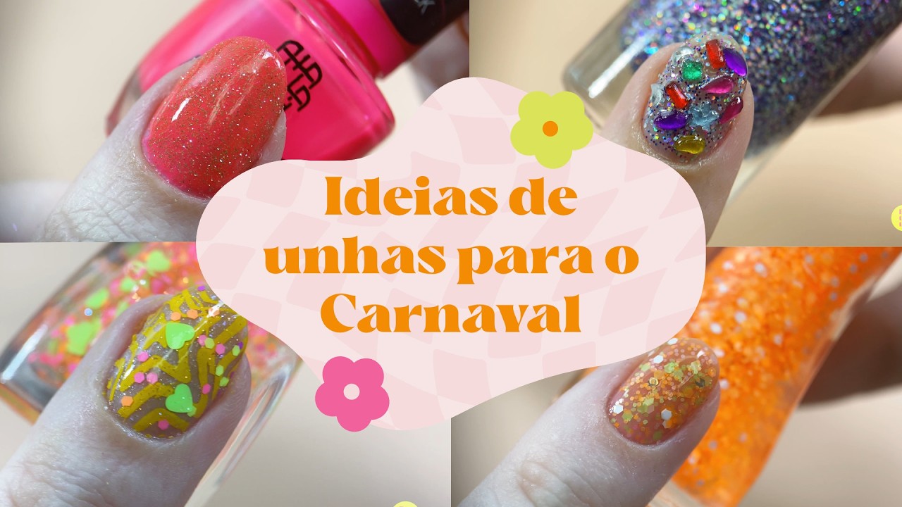 5 IDEIAS DE UNHAS PARA O CARNAVAL!! - [NAIL ART E MISTURINHAS]