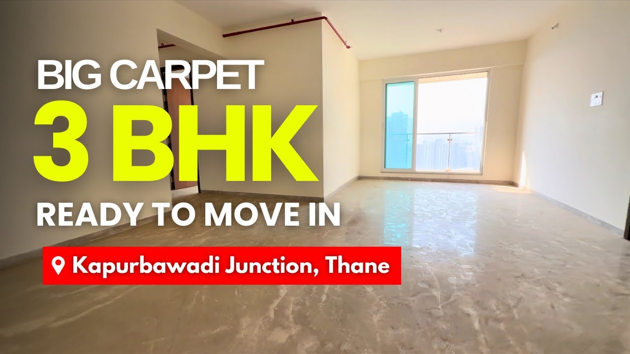 Big Carpet Luxurious 3 BHK Balcony Flat For Sale Near Kapurbawadi Metro Junction, Thane