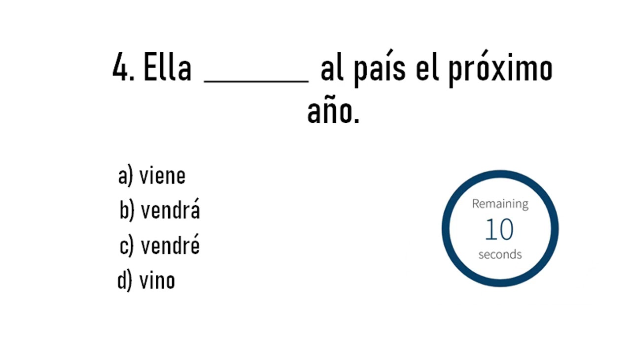 TEST YOUR SPANISH GRAMMAR: TENSE/CORRECT FORM OF VERBS. 10 QUESTIONS. ESP GRAMMAR QUIZ 1