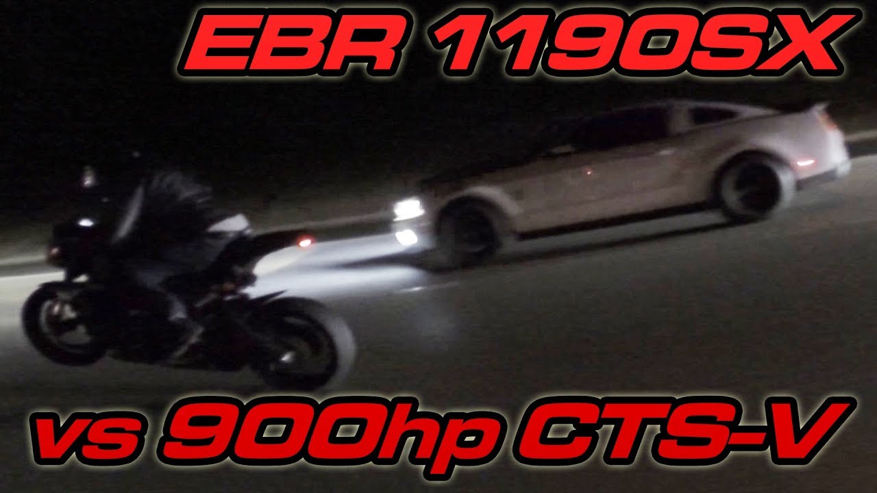 900hp CTS-V vs EBR 1190SX