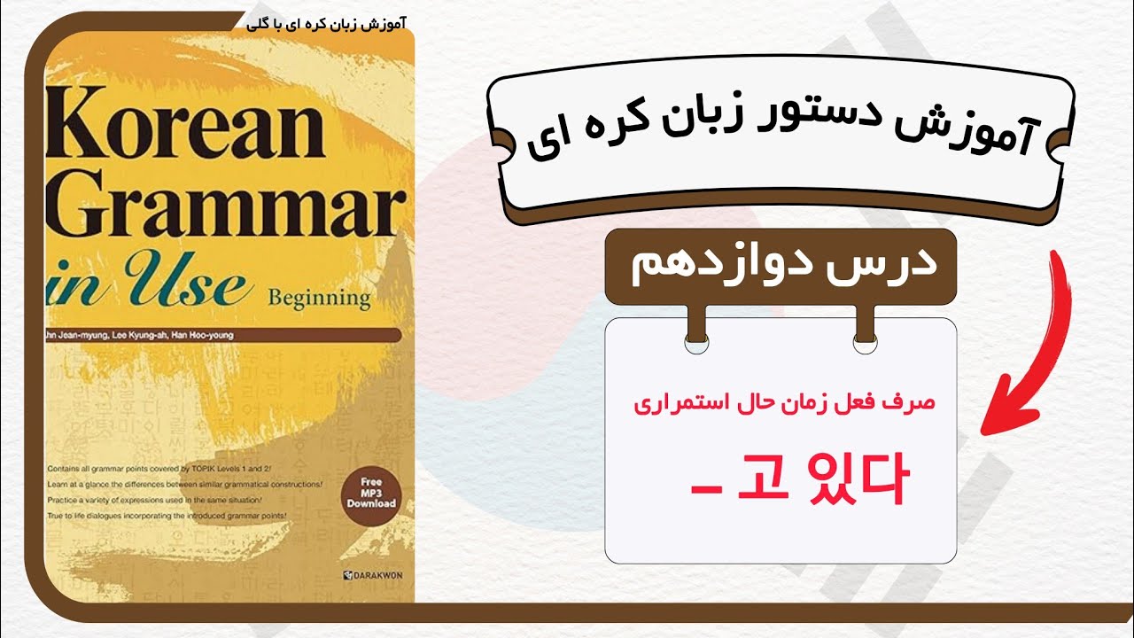 آموزش قواعد و دستور زبان کره ای : درس ۱۲ 고 있다 از کتاب Korean grammar in use