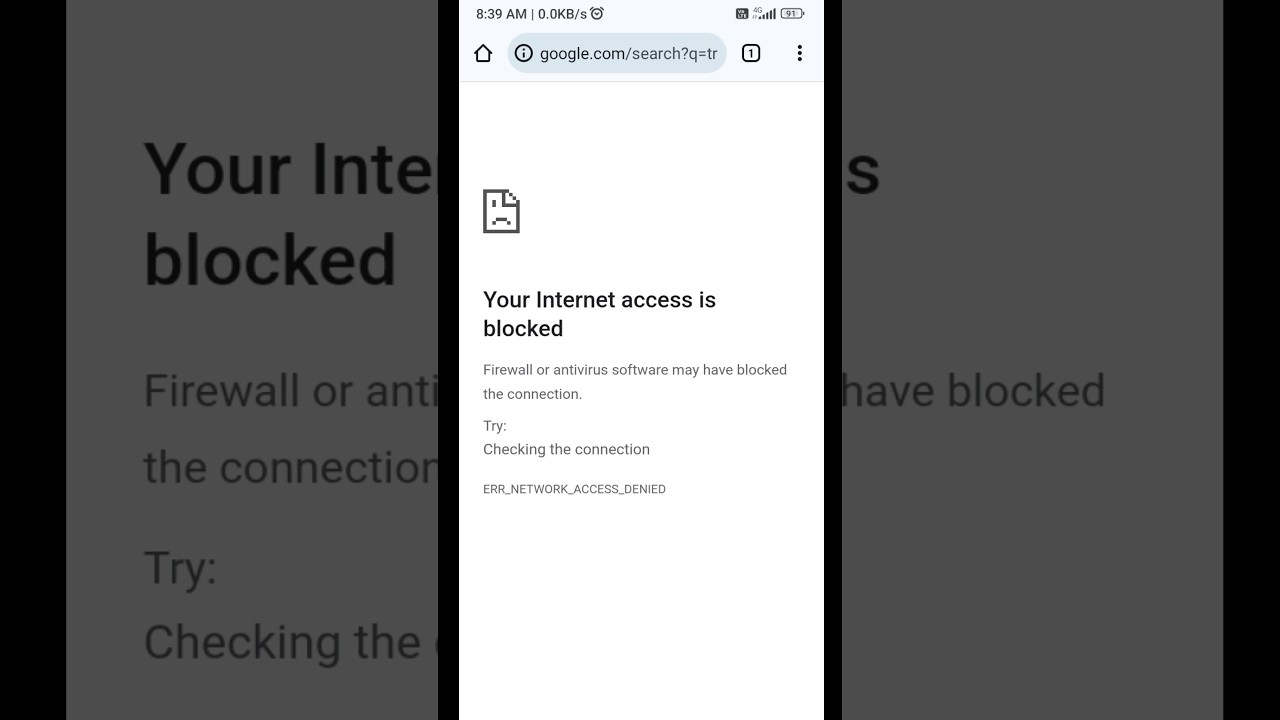 your Internet access is blocked/internet access blocked #chrome