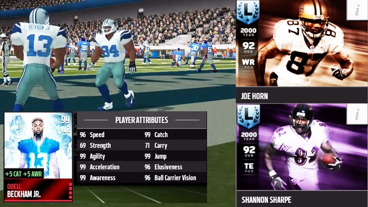 Madden NFL 16 Mobile Gameplay - 99 Odell Beckham! Legend Sets, Pack Openings & MORE!