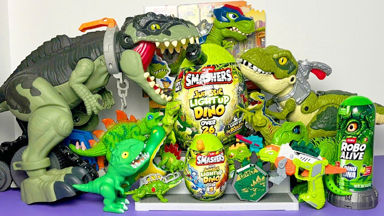 Jurassic World Unboxing Review Asmr Colorful Dinosaur T-rex Giga Triceratops Stegosaurus Raptor
