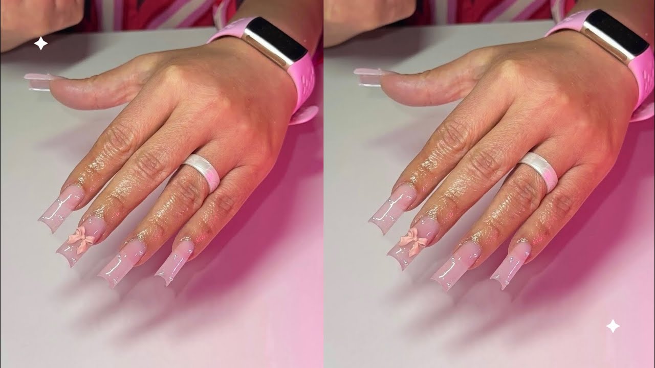 SIMPLE CLASSY ACRYLIC NAILSET 💓