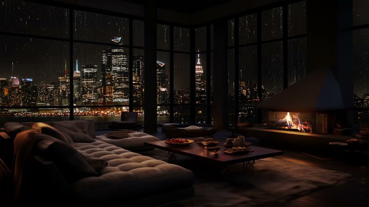Regen- und Kamingeräusche für innere Ruhe 🌧️🔥💤 Besser arbeiten, lernen und schlafen