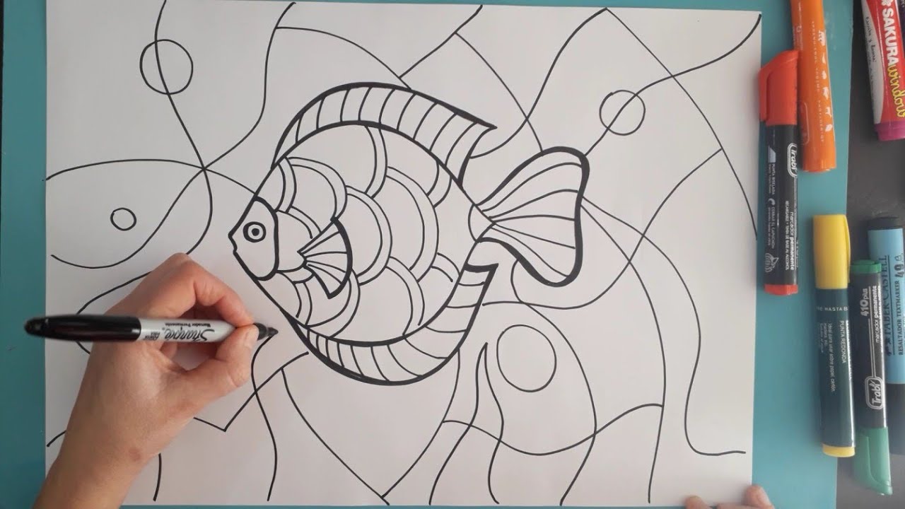 Los elementos del lenguaje visual: el plano (dibujando peces)