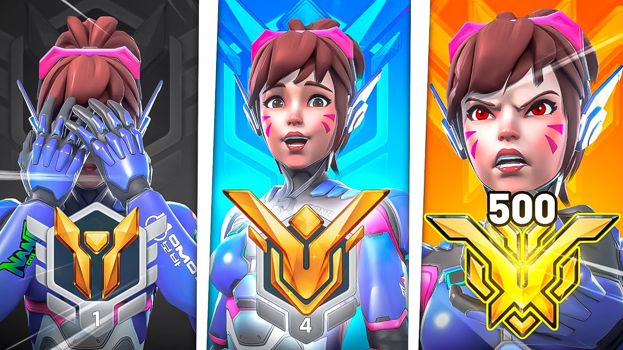 DVA de ORO vs MASTER vs TOP 500 en OVERWATCH 2
