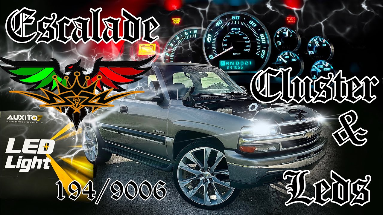 Замена приборной панели Tahoe/Silverado Escalade 00-02 со светодиодными фонарями Auxito ⚡️⚡️⚡️