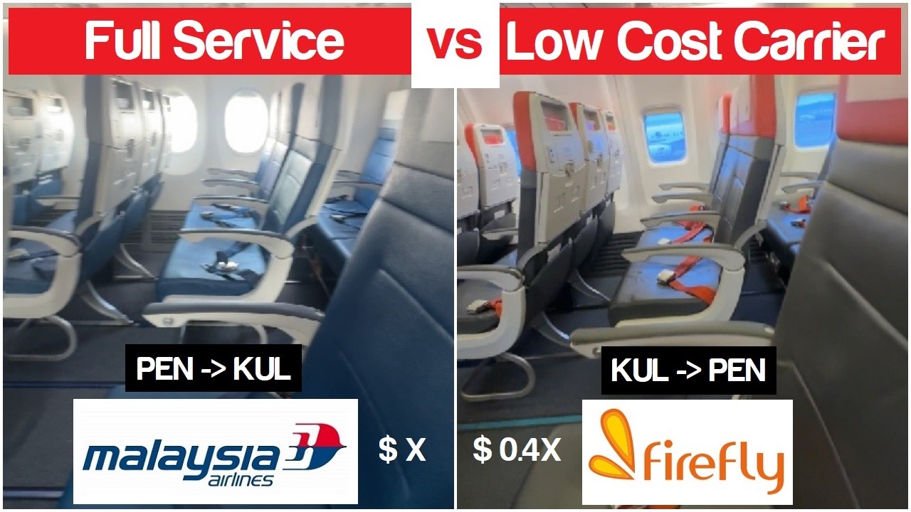 Malaysia Airlines vs Firefly - Kuala Lumpur to and from Penang - Explore The Difference!