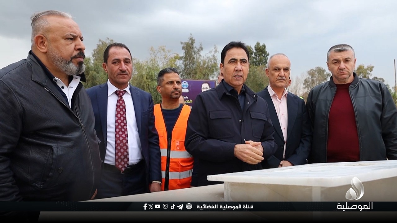 محافظ نينوى يضع حجر الأساس ويطلق الأعمال التنفيذية لمجسر الصابرين.. ويكرّم مدير بلدية الموصل السابق