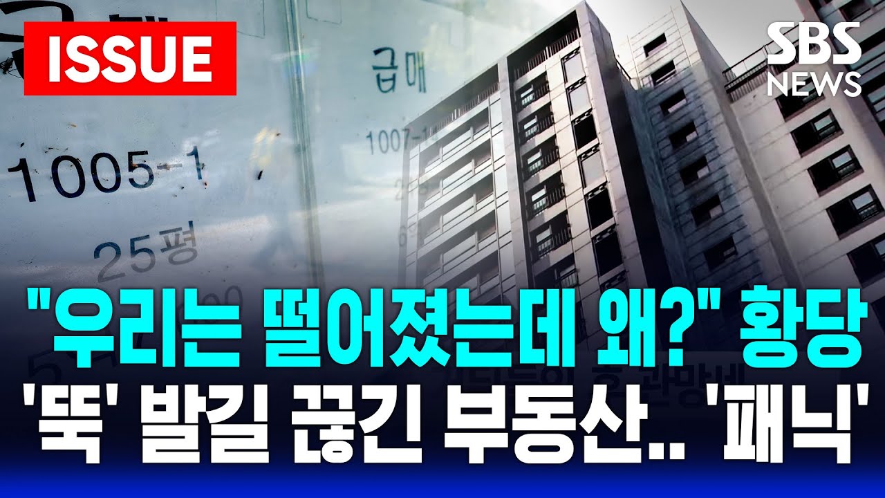 🔴‘뚝’ 발길 끊긴 부동산... 전세난 불똥 우려 | “집값 떨어졌는데 우린 왜 규제?” 부동산 ‘3중 규제’ 반발 확산 | SBS 이슈라이브