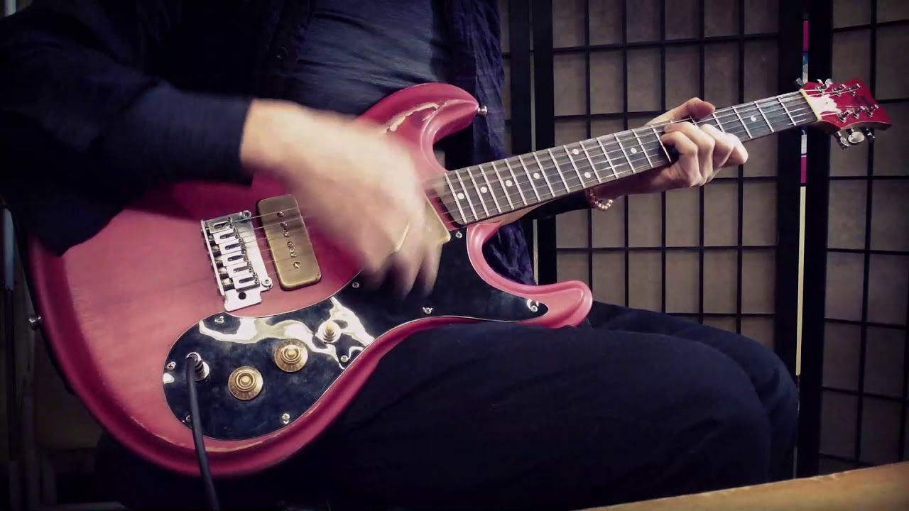 ARIA・mosriteモズライト型・赤レッド・P90・DM-380