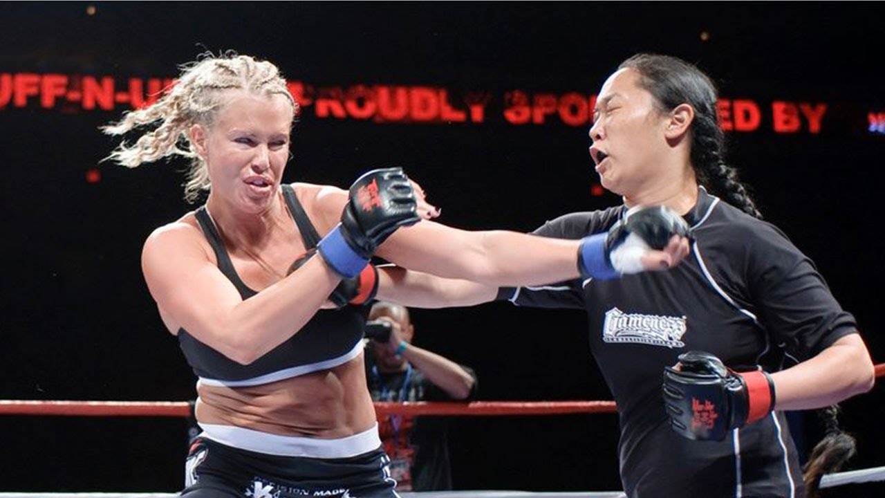 Latasha Marzolla [Playboy Playmate] fights Christy Tada during MMA debut at Tuff-N-Uff