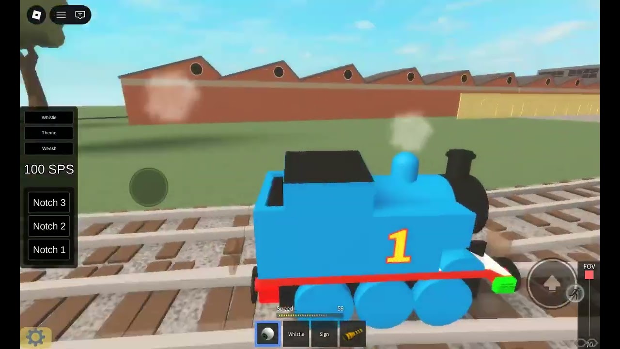 Mini Thomas retro blue train with Friends 