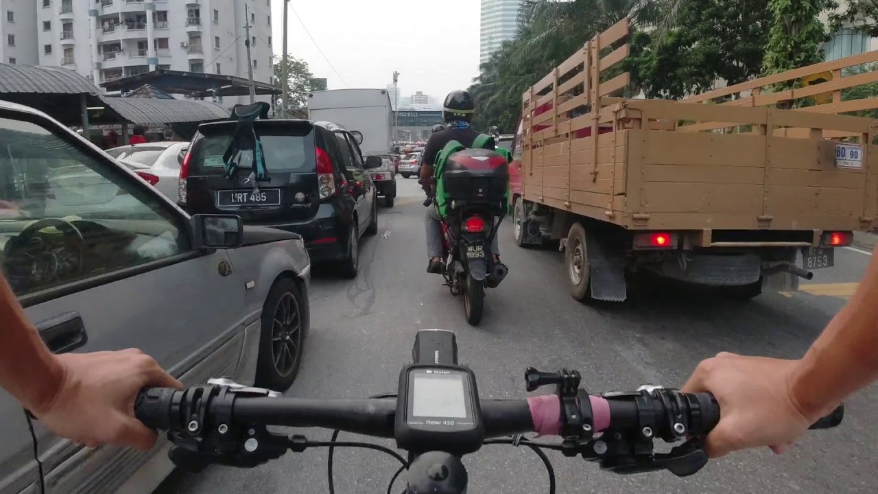 Rush Hour Bicycle Commute via Decathlon Old Klang Road to Bangsar