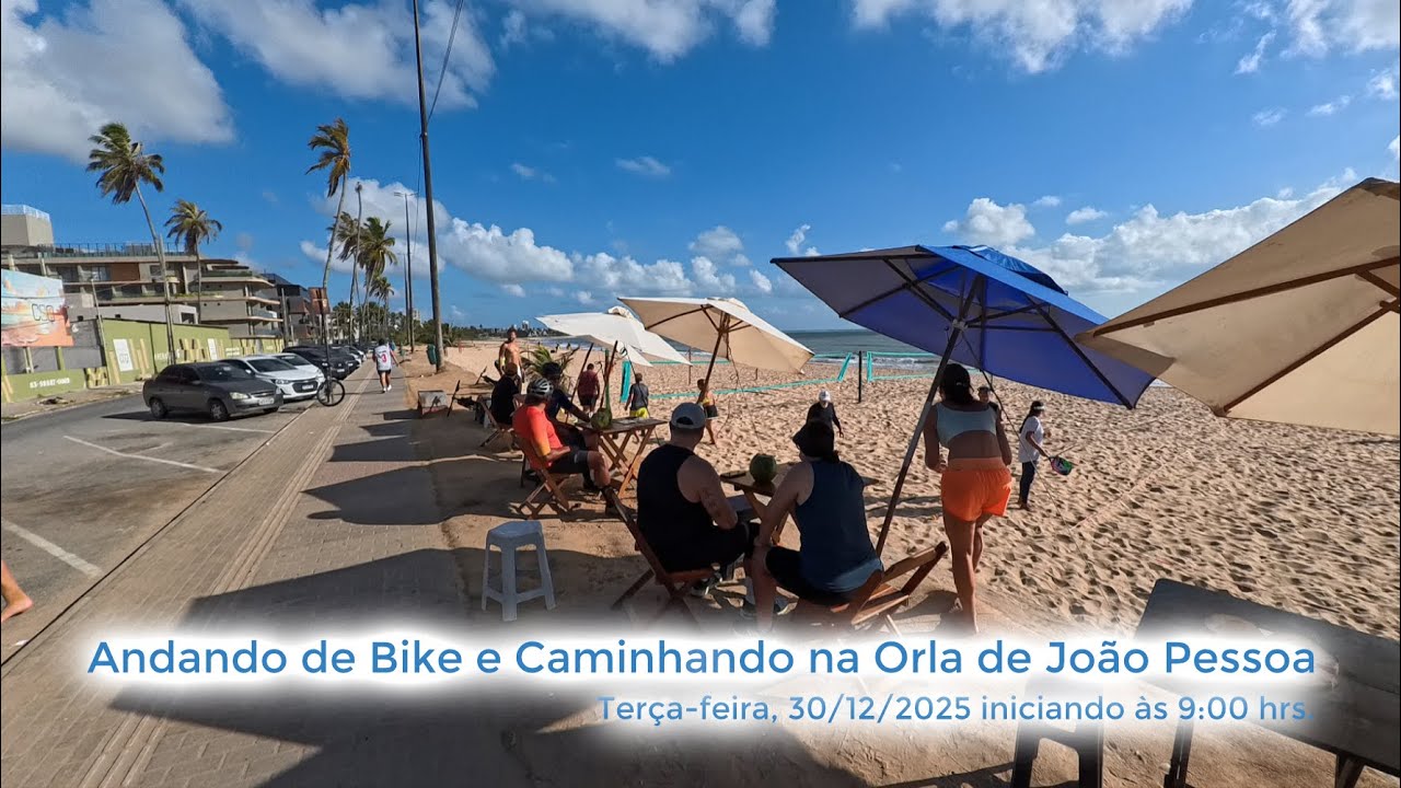 Andando de Bike e Caminhando na Orla de João Pessoa.