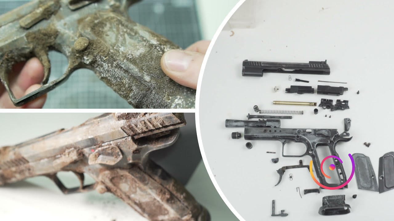 complete video restoration very  rusty airsoft gun restoration