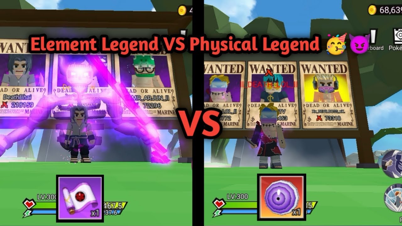 Two Most Legendary Powers Battle in Animeshowdown Element vs Phyiscal!?